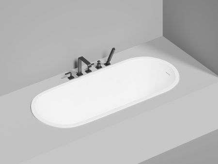 Ванна из литьевго мрамора Salini ORNELLA 102412G 180х80 встраиваемая прямоугольная с ножками